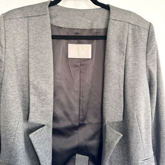 NWT Melissa McCarthy Seven7 Blazer Size M Open Front Gray Pockets Career Office - Picture 2 of 16